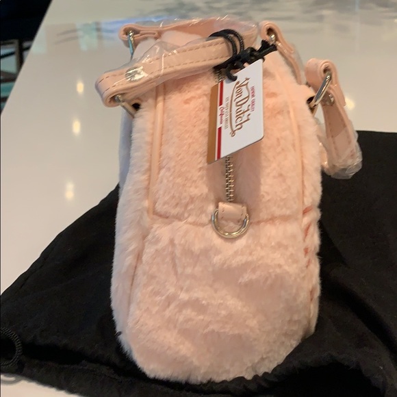 von dutch pink fur bowling bolsa